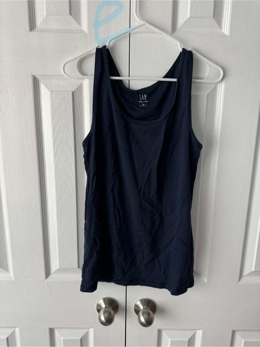 e Gap Navy Blue Tank Top XL Supima Cotton Blend